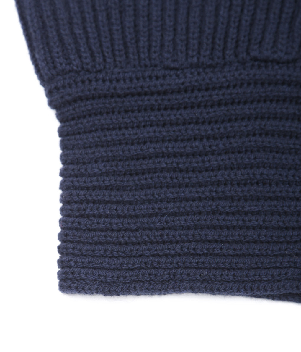 HIGHLAND2000 ''KNIT CAP & MUFF WIDE'' (NAVY / CASHMERE)