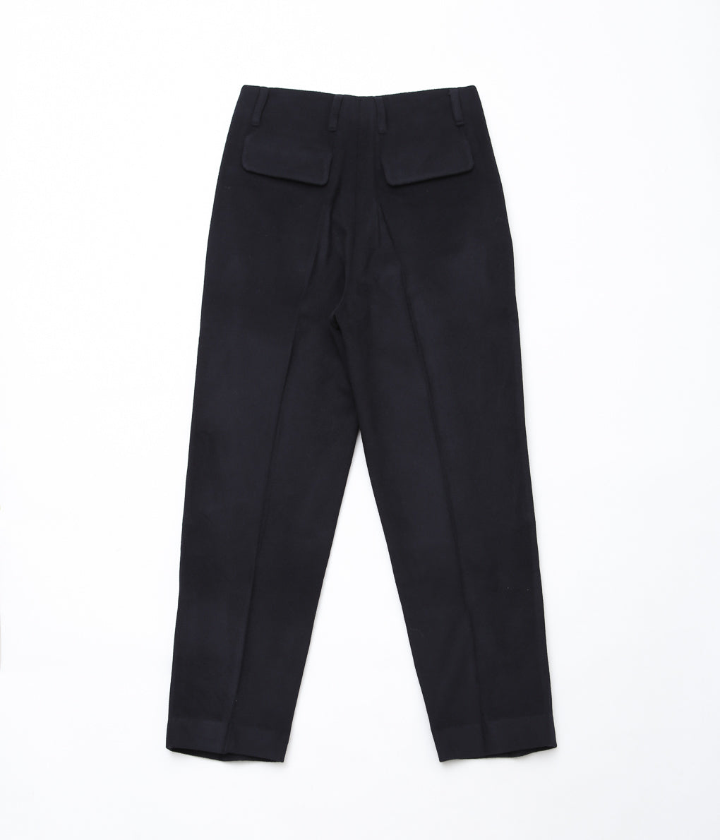 LEA BOBERG''D.P. TROUSERS (JAPANESE SUPER100'S BEAVER)'' (NAVY)