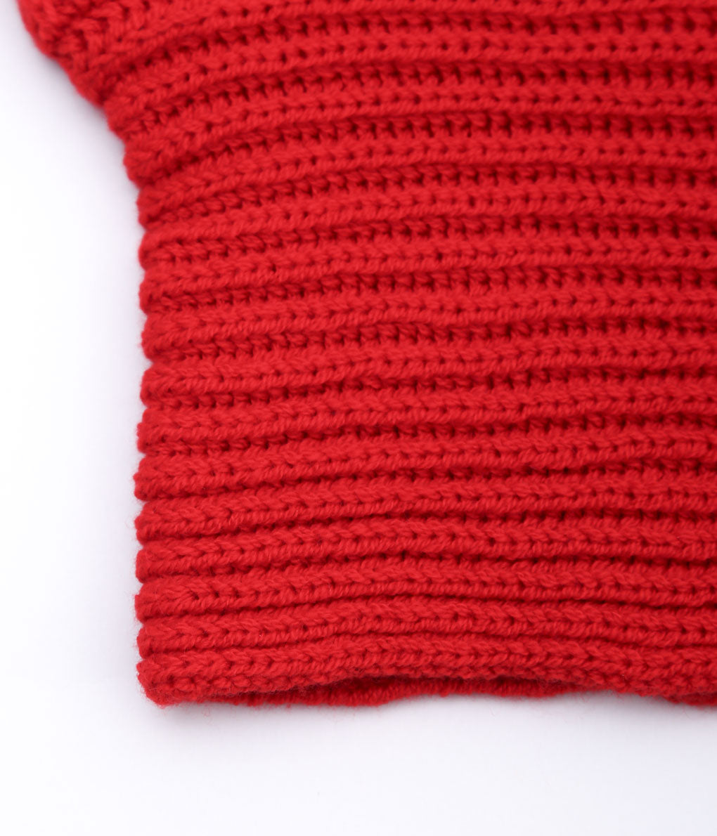 HIGHLAND2000 ''KNIT CAP & MUFF WIDE'' (REGAL RED / CASHMERE)