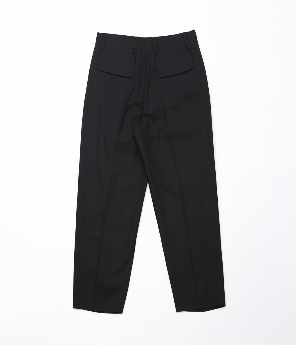 LEA BOBERG''D.P. TROUSERS (BRITISH WOOL CREPE )'' (BLACK)