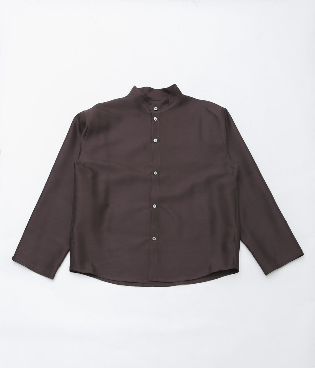 LEA BOBERG''CL SHIRT (JAPANESE WOOL / SILK)'' (BROWN)