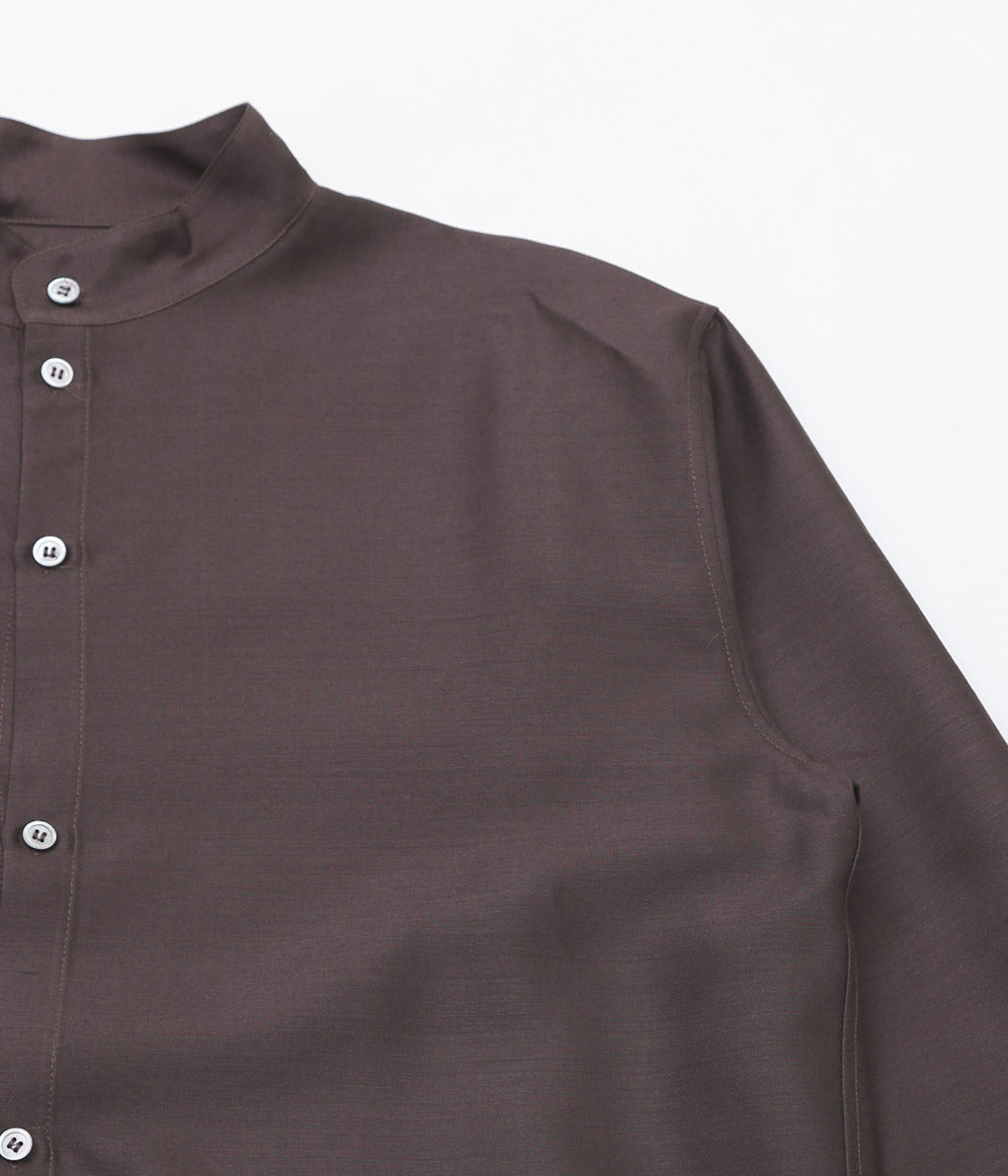 LEA BOBERG''CL SHIRT (JAPANESE WOOL / SILK)'' (BROWN)