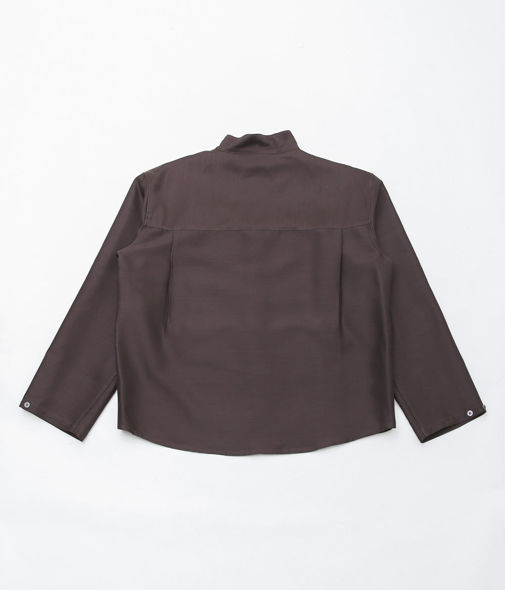 LEA BOBERG''CL SHIRT (JAPANESE WOOL / SILK)'' (BROWN)