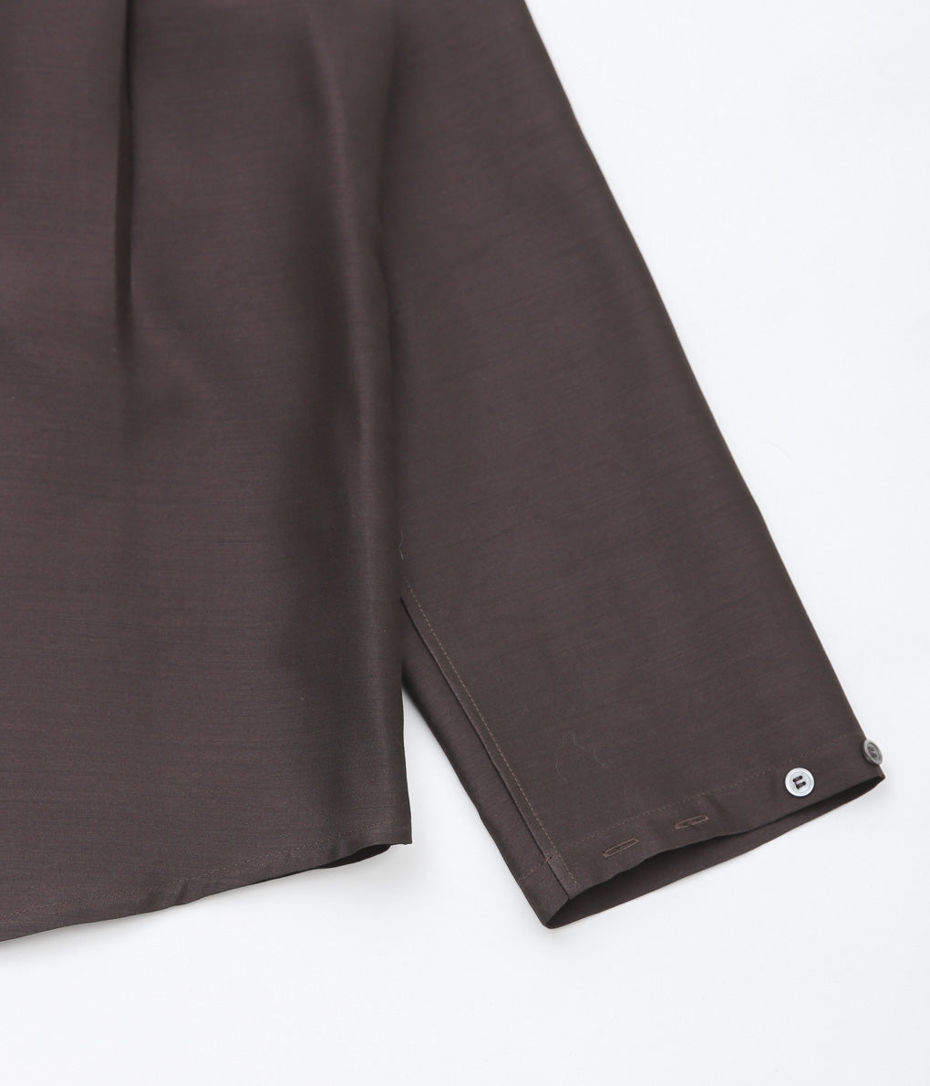 LEA BOBERG''CL SHIRT (JAPANESE WOOL / SILK)'' (BROWN)