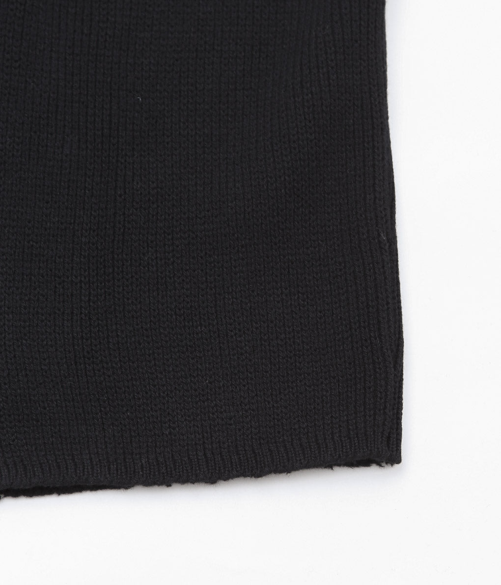 LEA BOBERG''KNITTED V NECK VEST (SCOTTISH LAMBSWOOL)'' (BLACK)