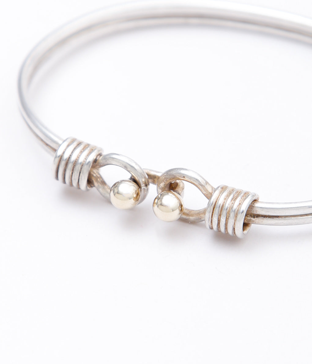 【VINTAGE JEWELRY】TIFFANY" HOOK EYE BANGLE '' (SILVER)