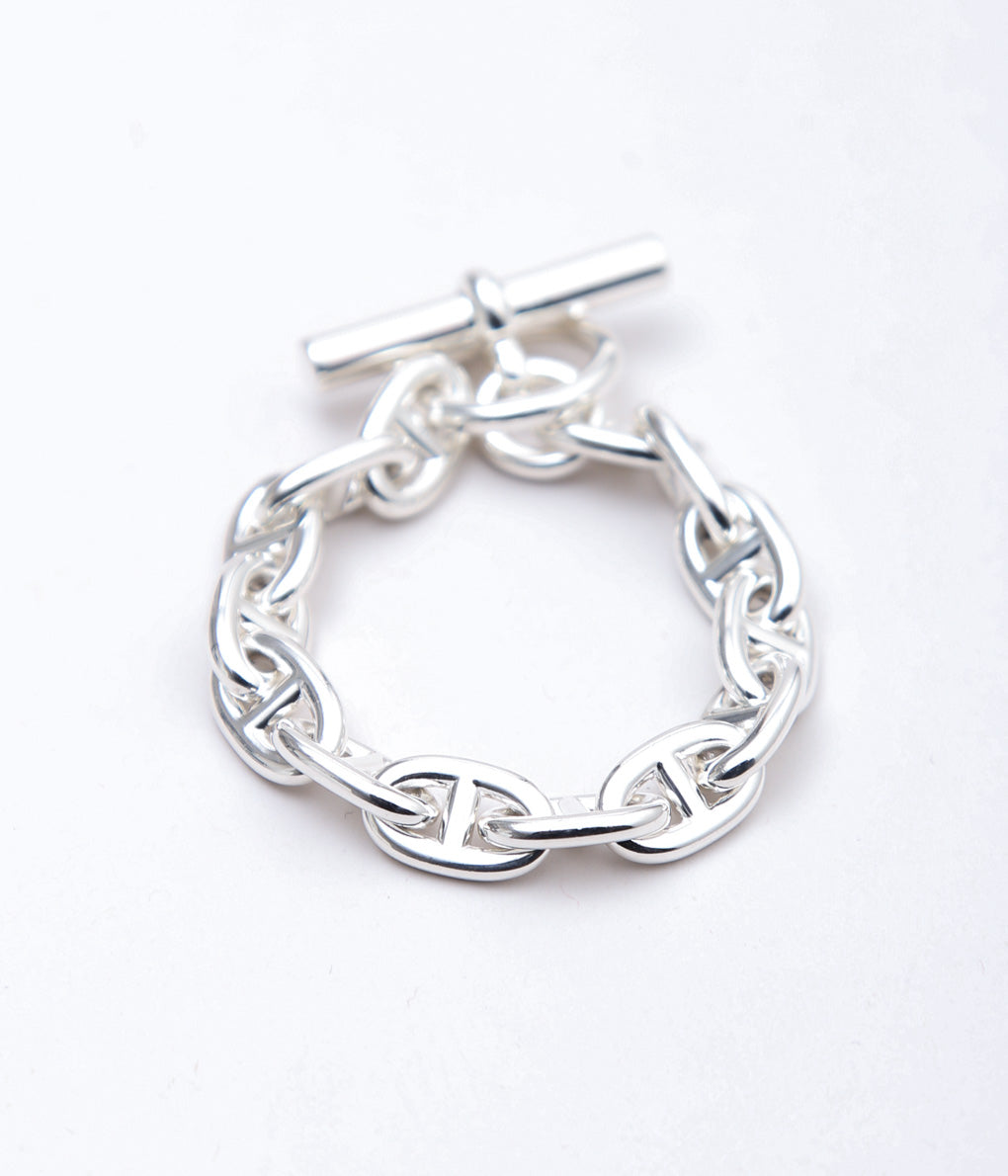 【VINTAGE JEWELRY】HERMES  ''CHAINE d'ANCRE MM14 '' (SILVER)