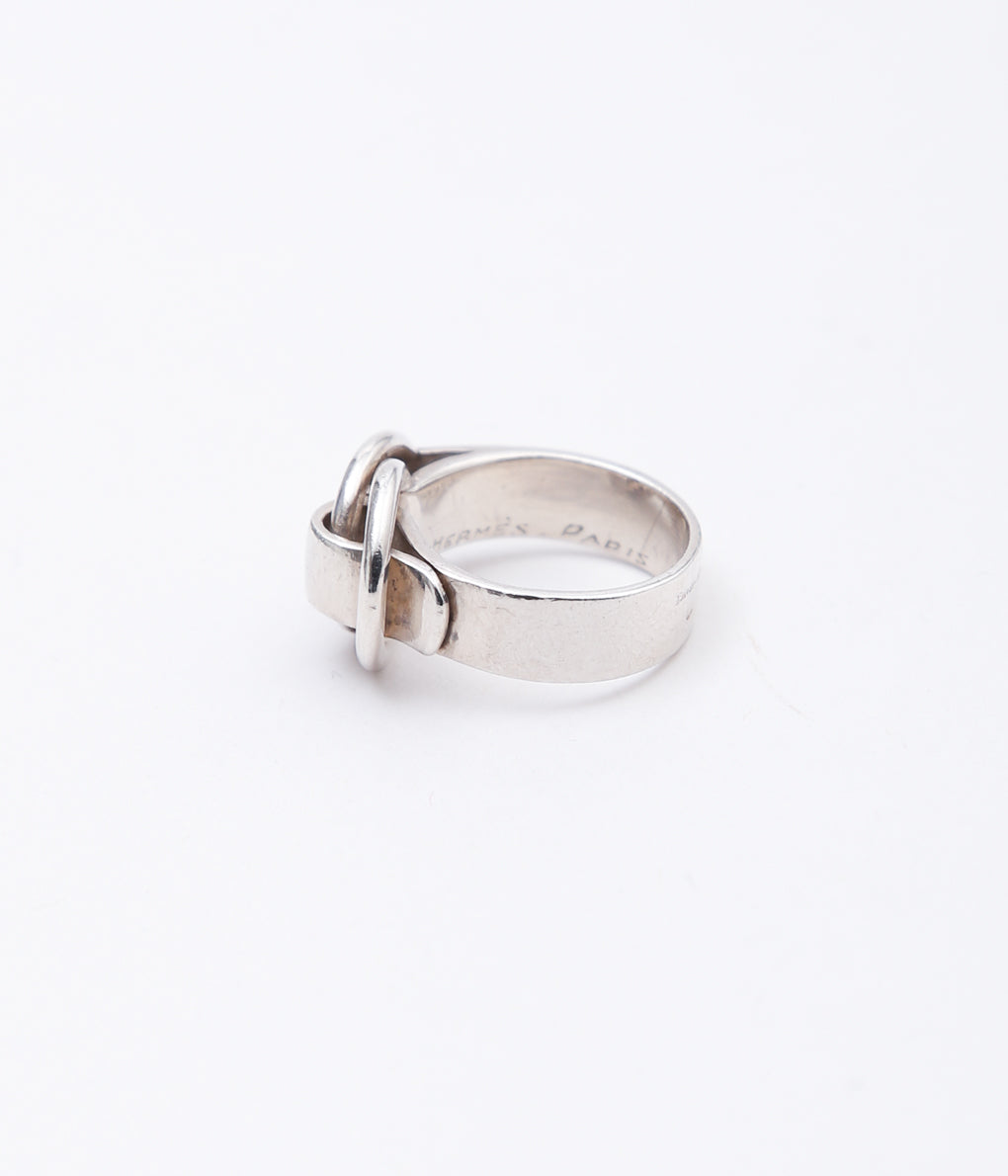 【VINTAGE JEWELRY】HERMES ''DEUX ANNEAUX RING '' (SILVER)