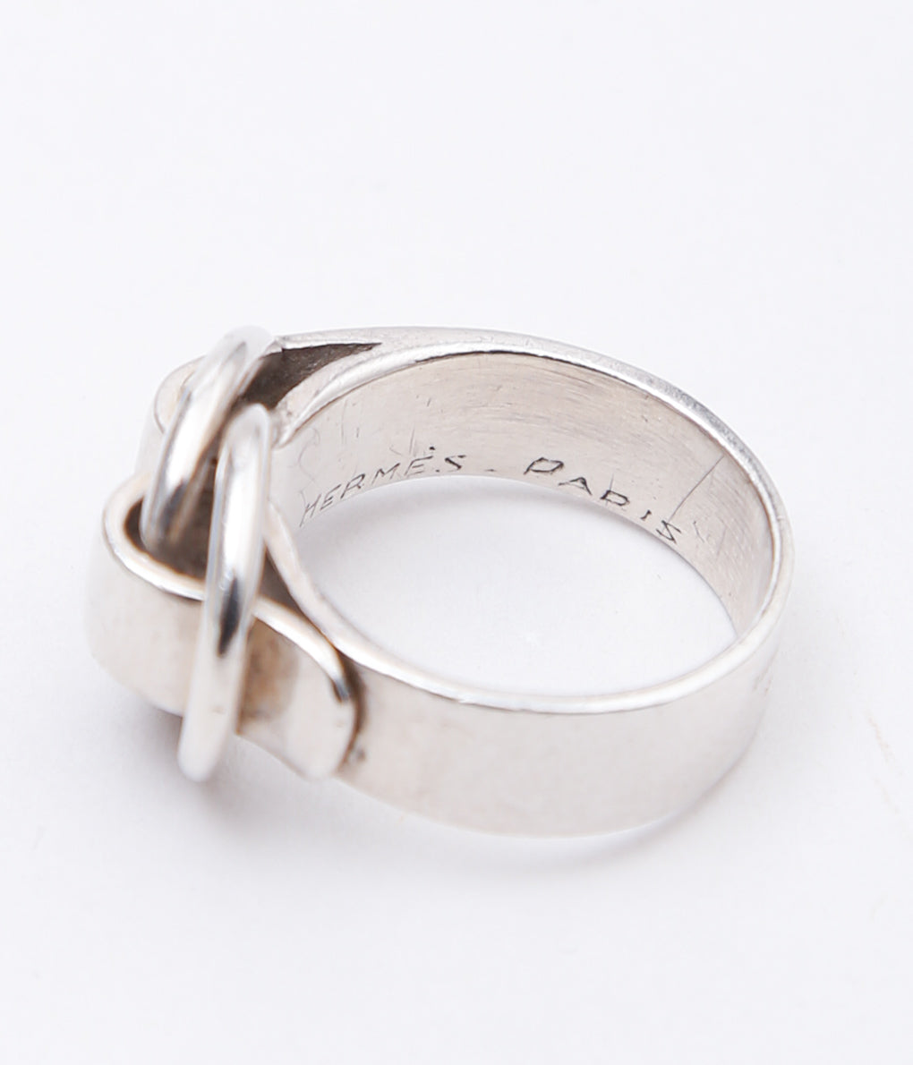 【VINTAGE JEWELRY】HERMES ''DEUX ANNEAUX RING '' (SILVER)