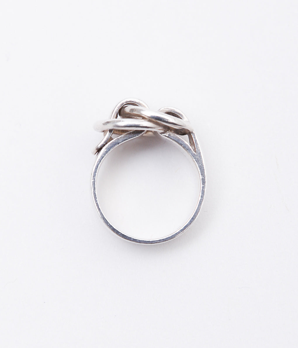 【VINTAGE JEWELRY】HERMES ''DEUX ANNEAUX RING '' (SILVER)