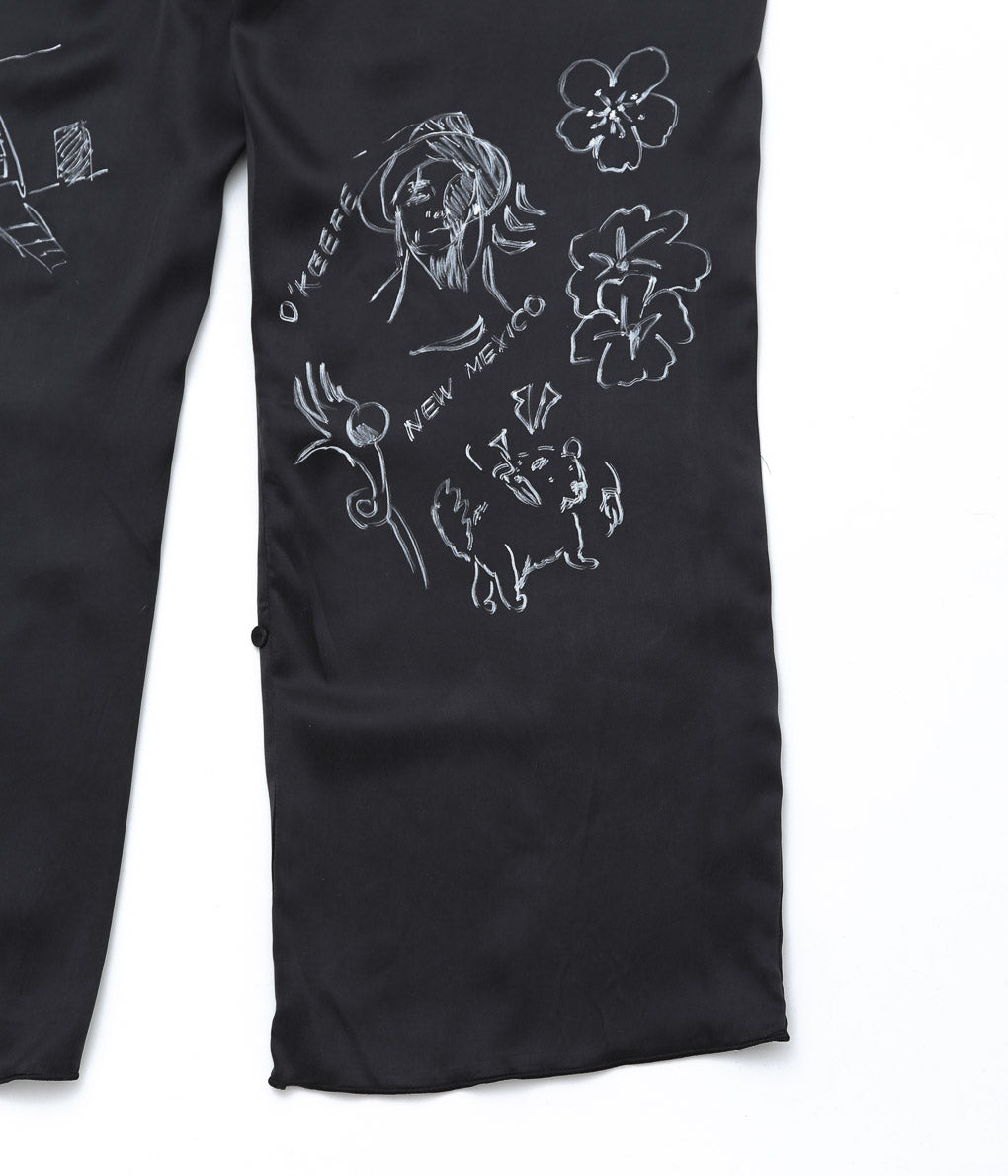 WONDEROUND ''WORKSUIT W/HAND DRAWING'' (BLACK/SILK)