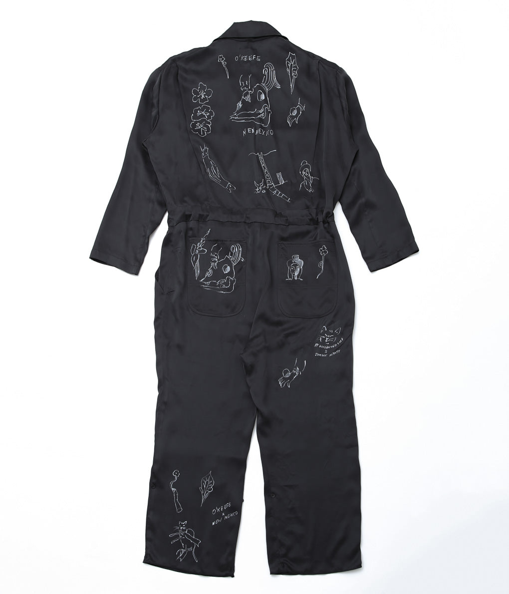 WONDEROUND ''WORKSUIT W/HAND DRAWING'' (BLACK/SILK)