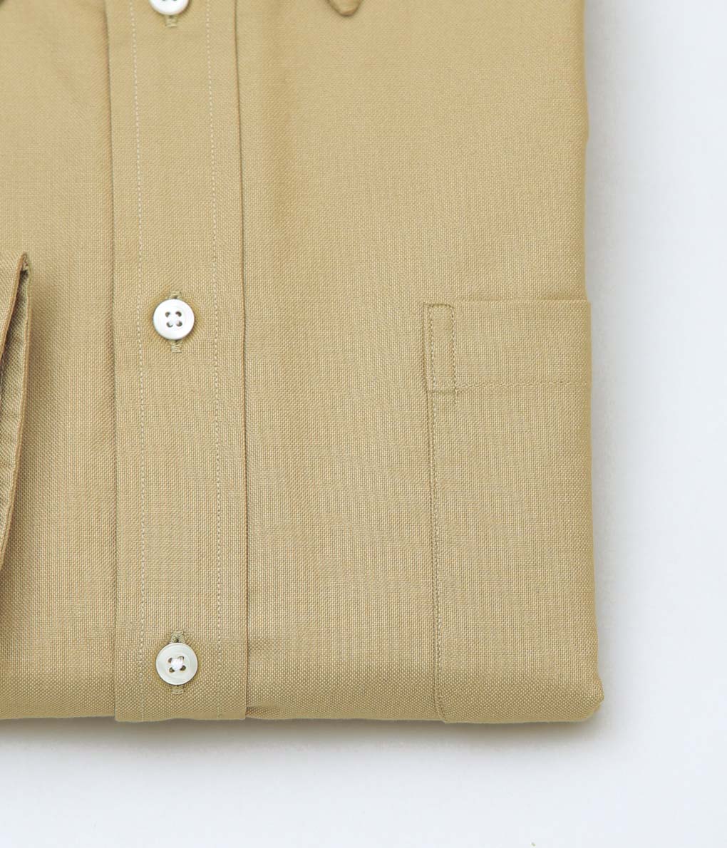 INDIVIDUALIZED SHIRTS ''NATURAL COTTON CLASSIC FIT BUTTON SHIRTS''(KHAKI)