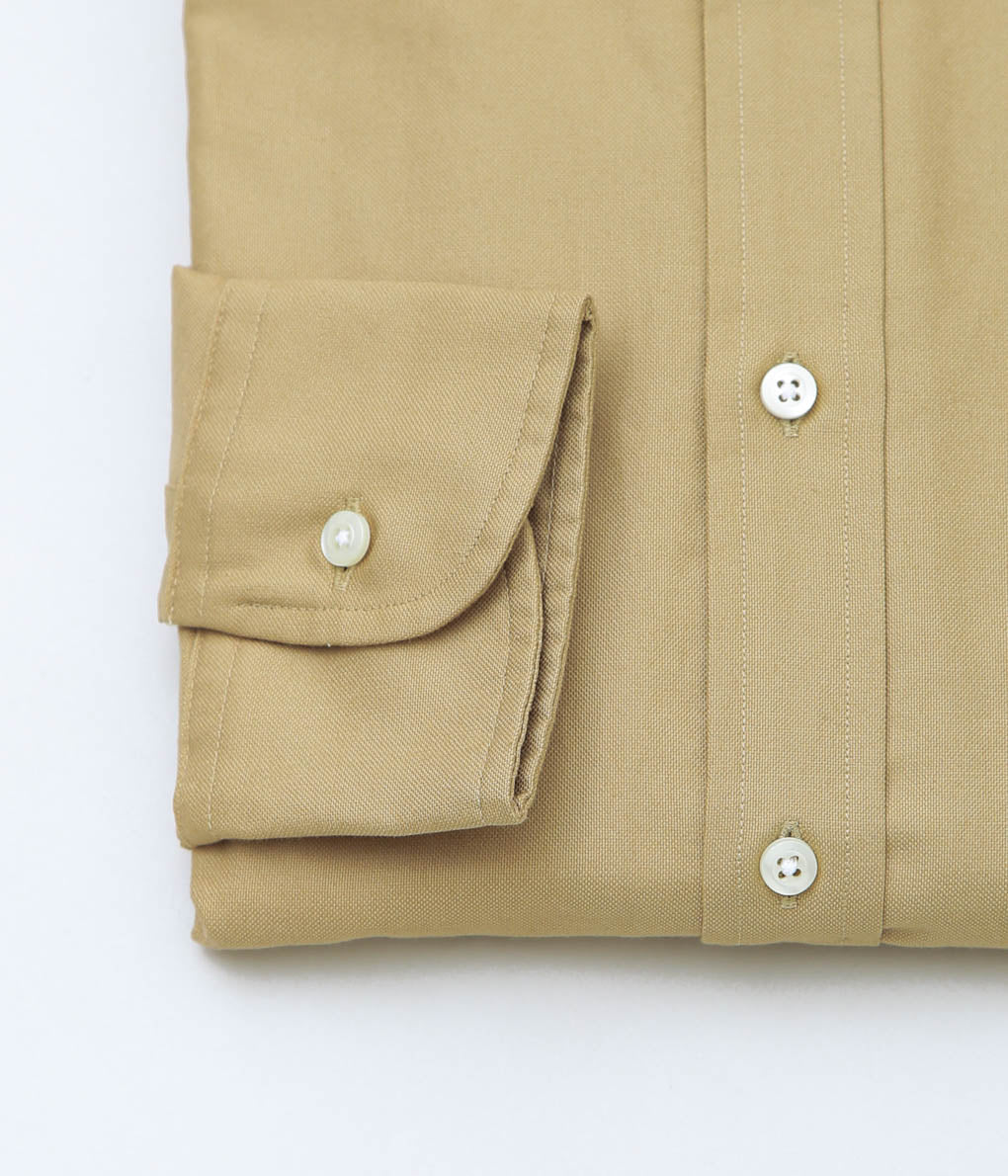 INDIVIDUALIZED SHIRTS ''NATURAL COTTON CLASSIC FIT BUTTON SHIRTS''(KHAKI)