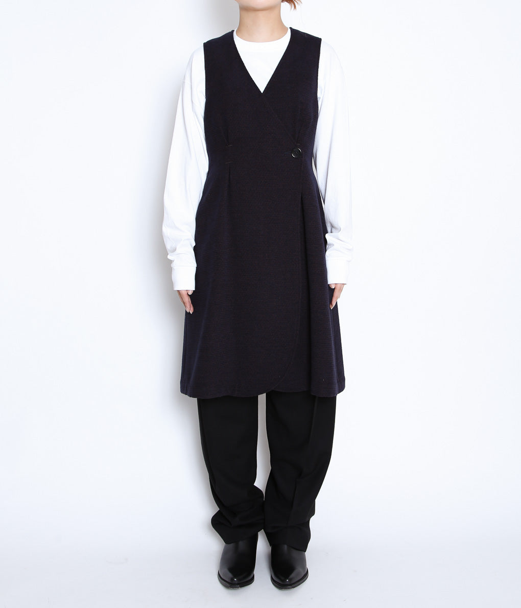 GORSCH ''WOOL RAYON VELVET BEUERIN WAIST COAT ONEPIECE (VINTAGE