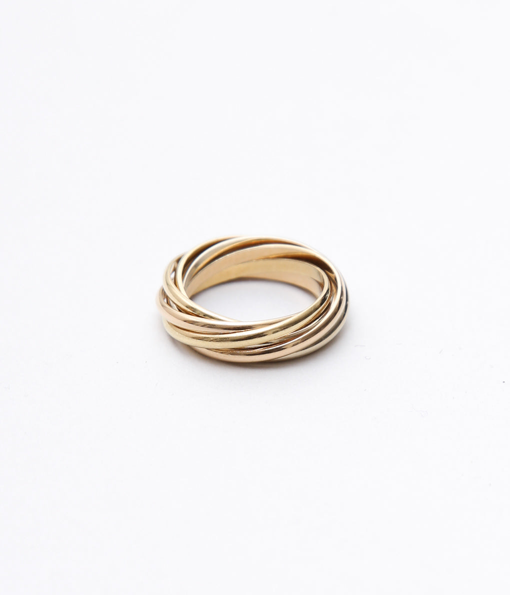 【VINTAGE JEWELRY】CARTIER''TRINITY 7CONSECUTIVE RINGS 6.9 '' (GOLD)