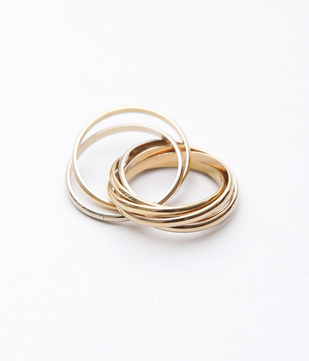 【VINTAGE JEWELRY】CARTIER''TRINITY 7CONSECUTIVE RINGS 6.9 '' (GOLD)