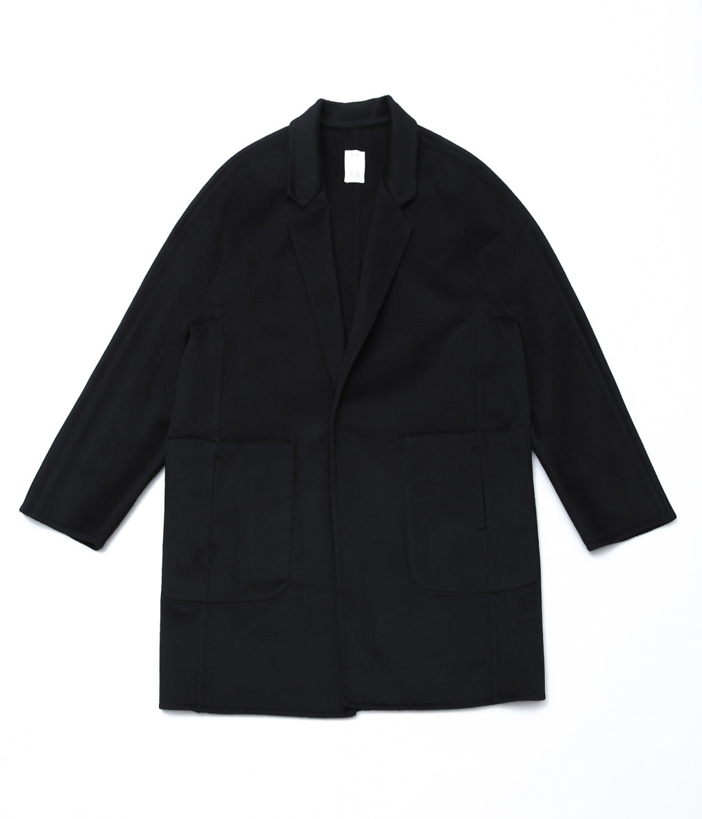 SEYA. ''DOUBLE FACE CHRIS HALF COAT'' (BLACK)