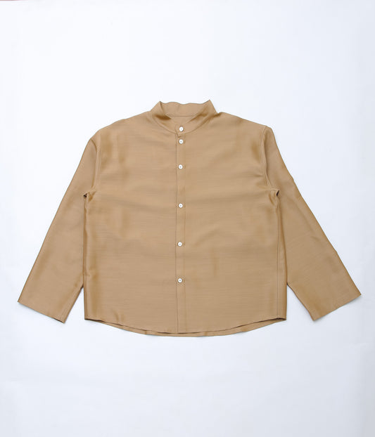 LEA BOBERG''CL SHIRT (JAPANESE WOOL / SILK)'' (CAMEL)