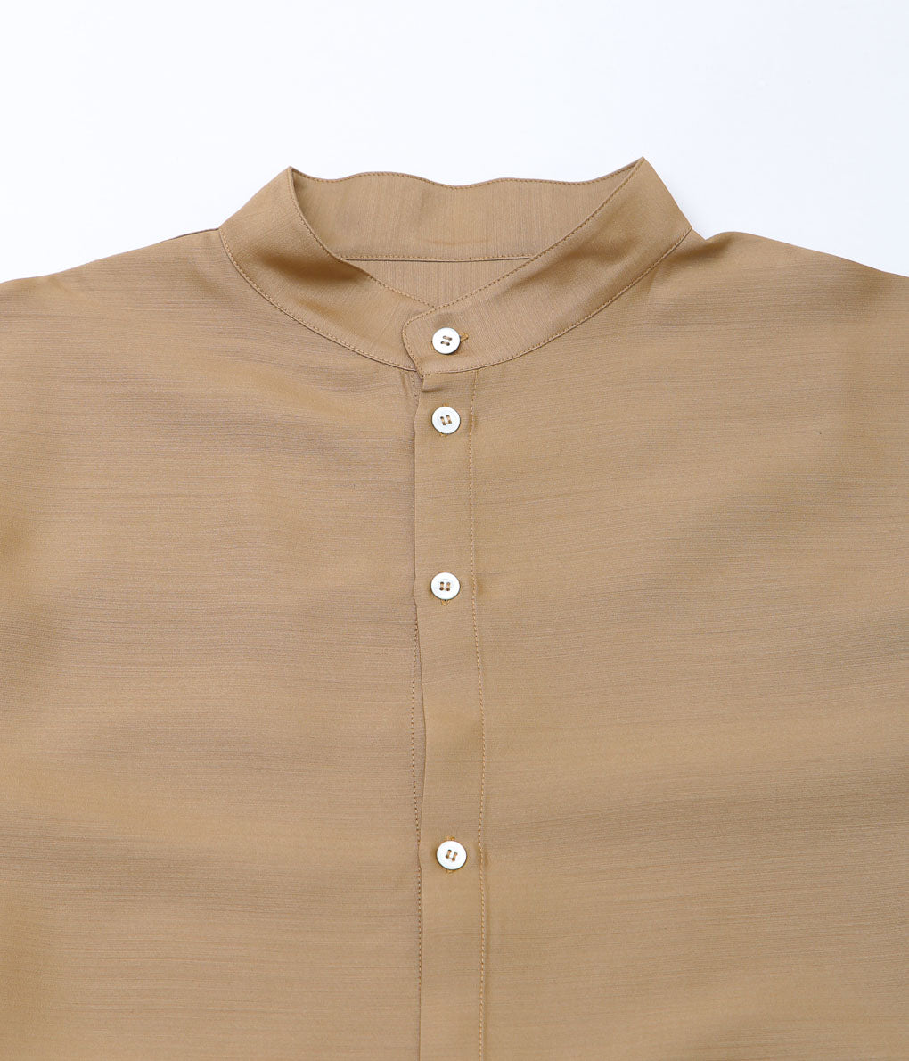 LEA BOBERG''CL SHIRT (JAPANESE WOOL / SILK)'' (CAMEL)