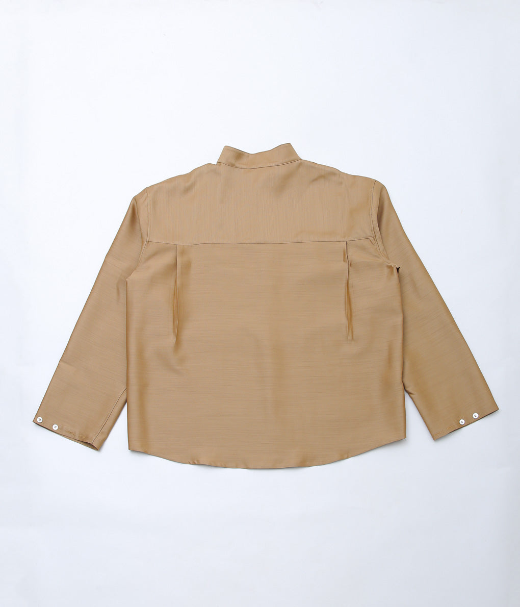 LEA BOBERG''CL SHIRT (JAPANESE WOOL / SILK)'' (CAMEL)