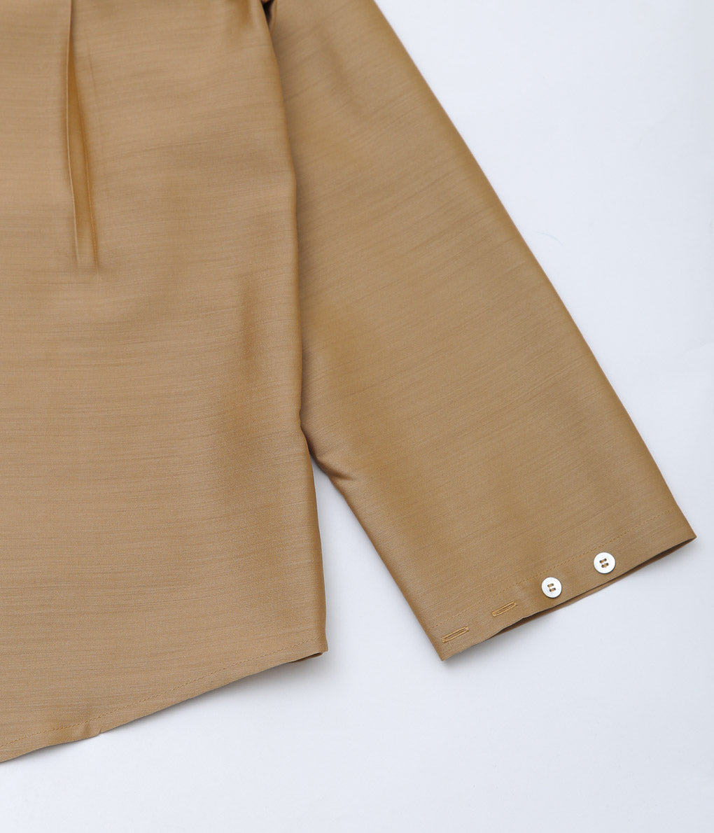 LEA BOBERG''CL SHIRT (JAPANESE WOOL / SILK)'' (CAMEL)