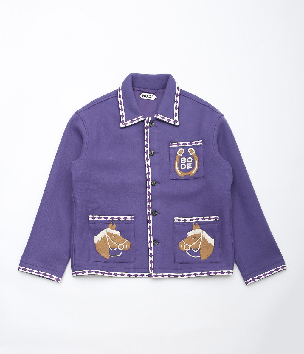 BODE ''BRONCO APPLIQUE JACKET'' (PURPLE WHITE)