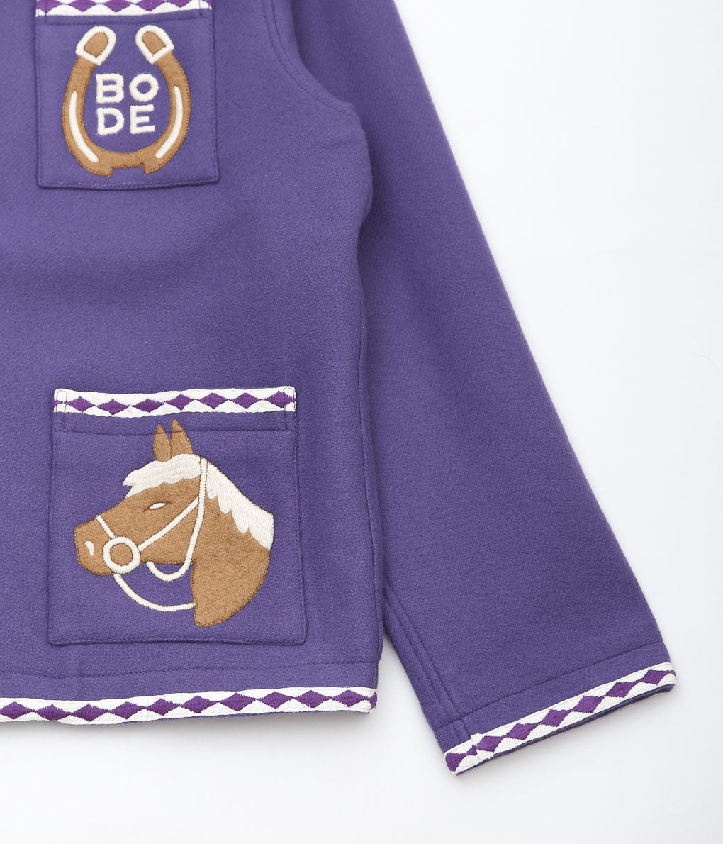 BODE ''BRONCO APPLIQUE JACKET'' (PURPLE WHITE)