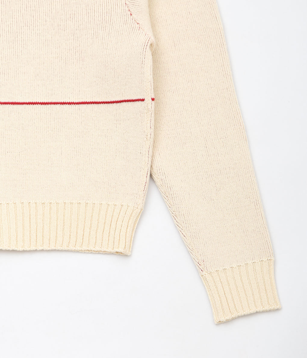 BODE ''HOOP CARDIGAN'' (CREAM RED)