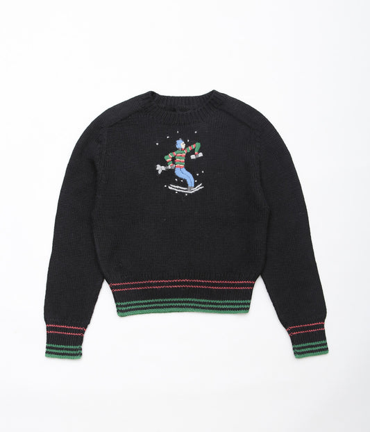 BODE ''SKI RUN CREWNECK'' (BLACK)