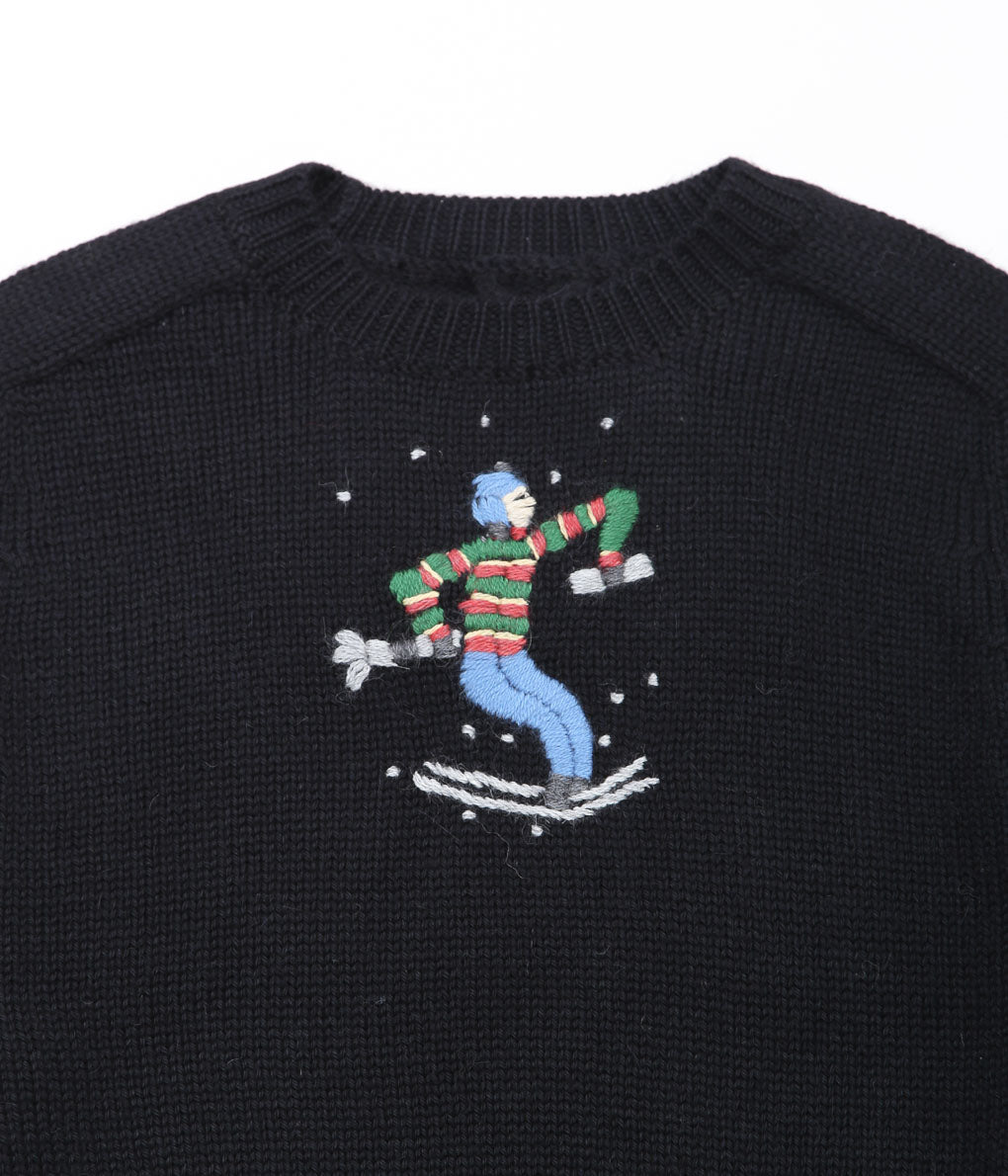 BODE ''SKI RUN CREWNECK'' (BLACK)