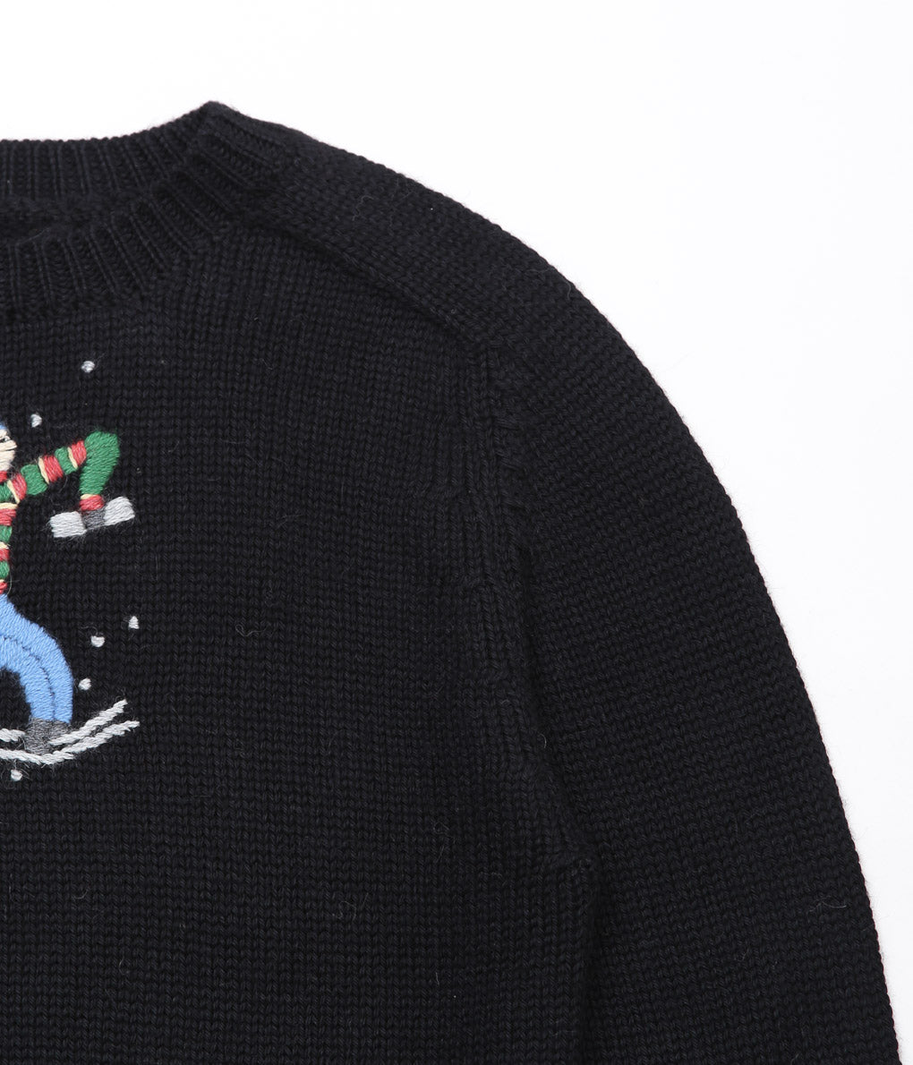 BODE ''SKI RUN CREWNECK'' (BLACK)