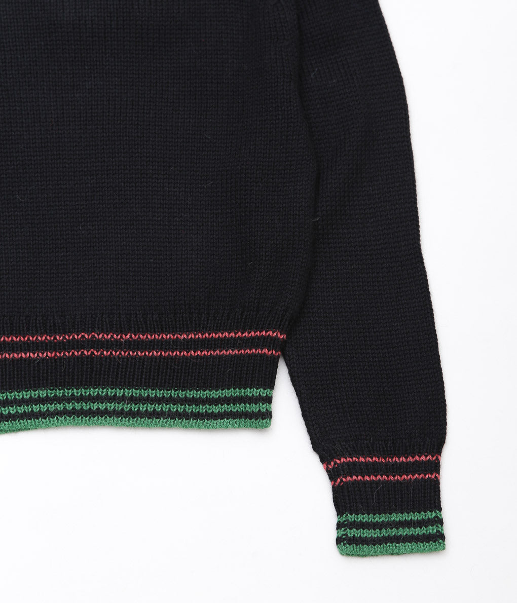 BODE ''SKI RUN CREWNECK'' (BLACK)