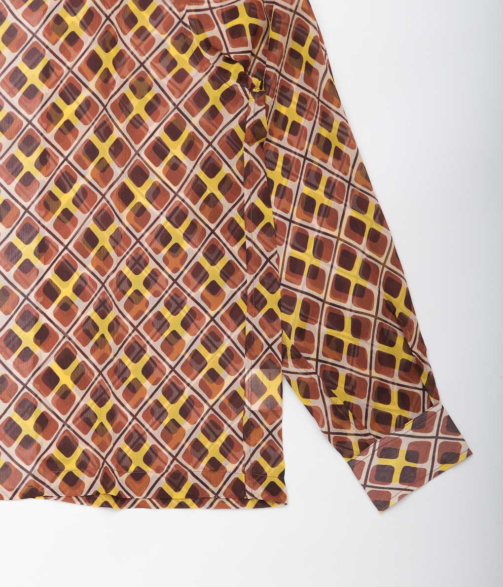 BODE ''CATTAIL PLAID LS SHIRT'' (BROWN MULTI)