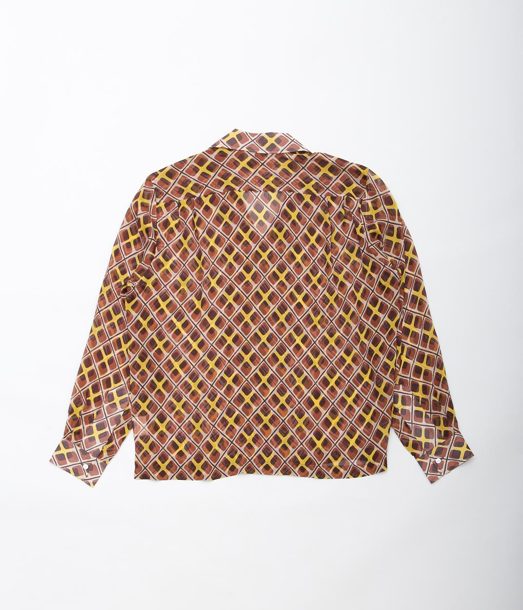 BODE ''CATTAIL PLAID LS SHIRT'' (BROWN MULTI)