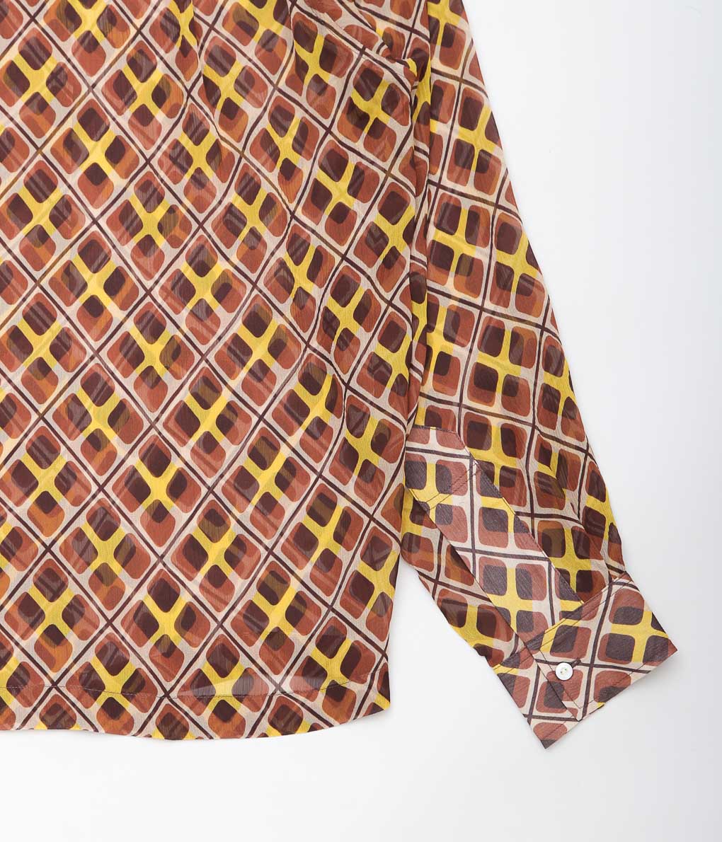 BODE ''CATTAIL PLAID LS SHIRT'' (BROWN MULTI)