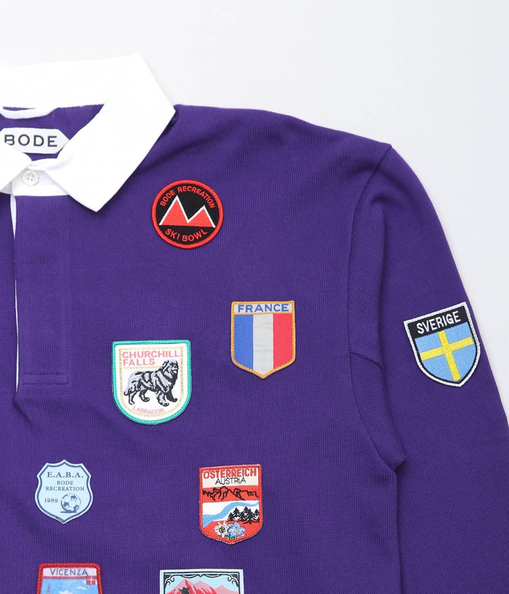 BODE ''PASSPORT PATCH RUGBY SHIRT'' (PURPLE)