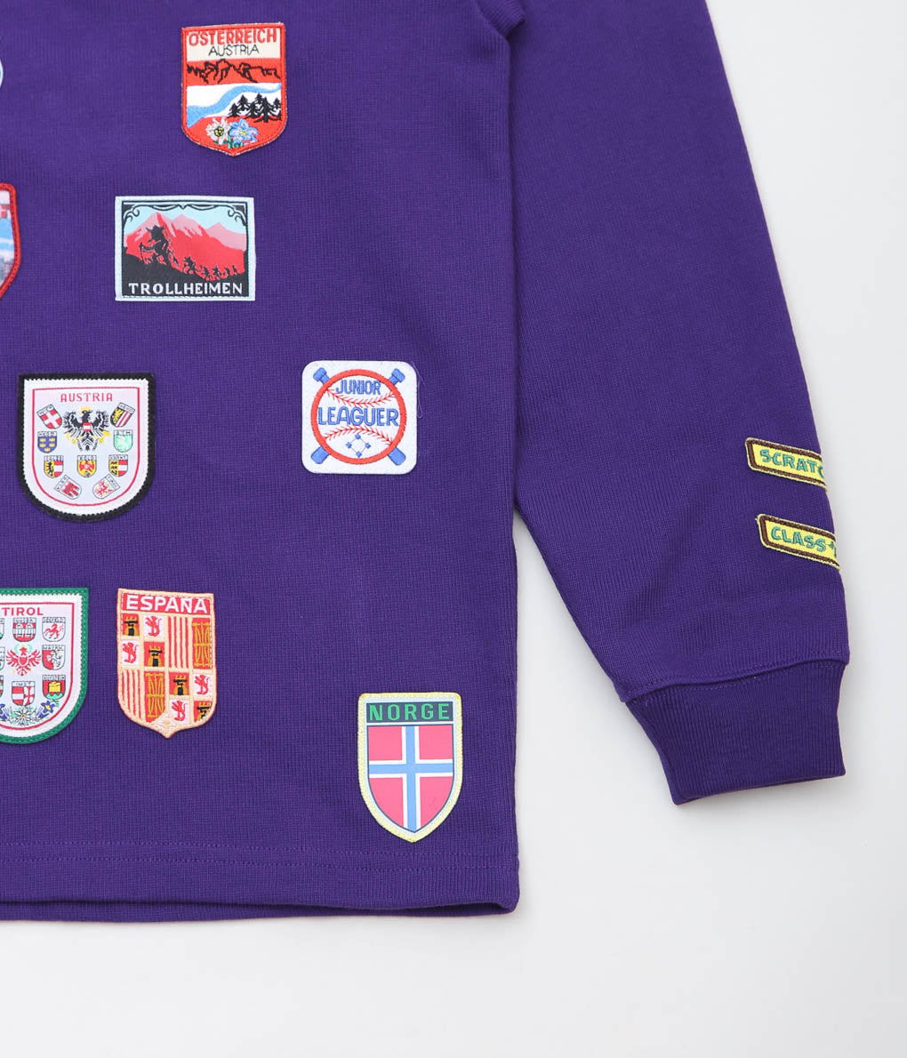 BODE ''PASSPORT PATCH RUGBY SHIRT'' (PURPLE)