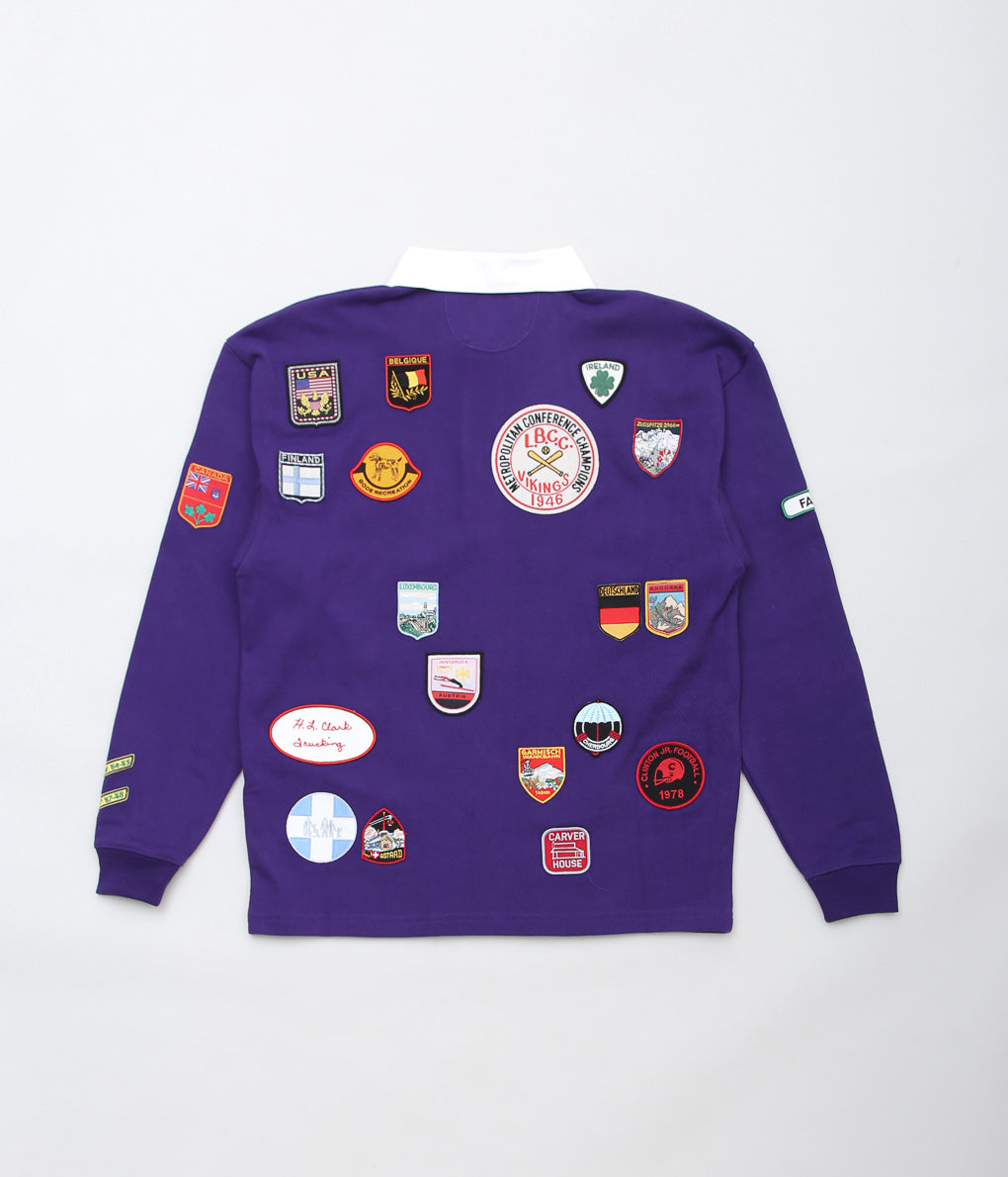 BODE ''PASSPORT PATCH RUGBY SHIRT'' (PURPLE)