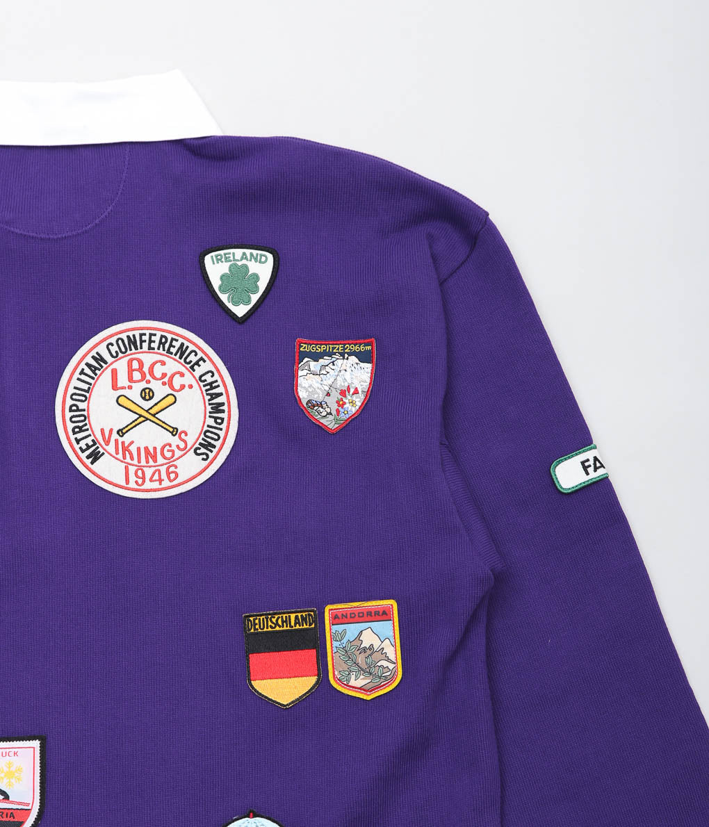 BODE ''PASSPORT PATCH RUGBY SHIRT'' (PURPLE)