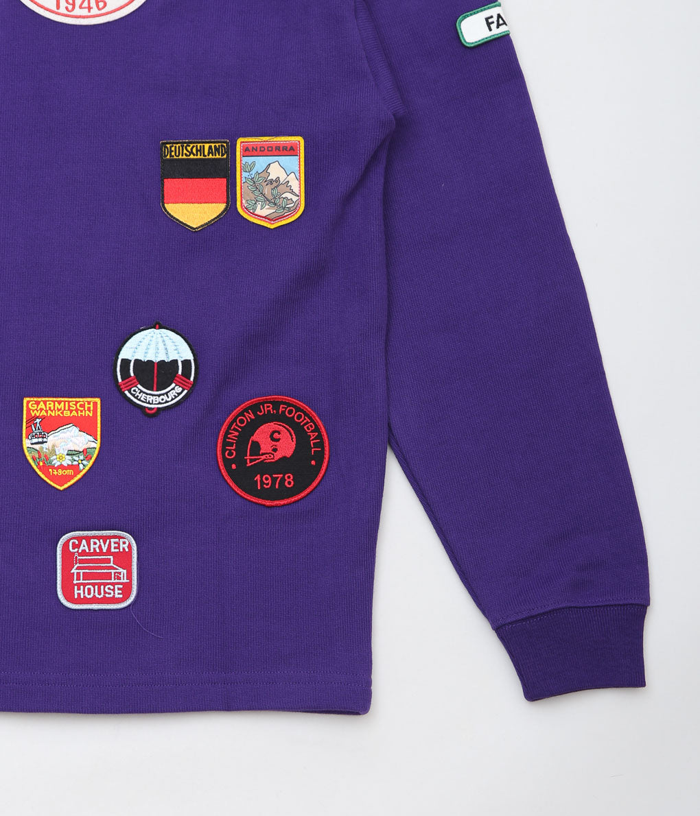 BODE ''PASSPORT PATCH RUGBY SHIRT'' (PURPLE)