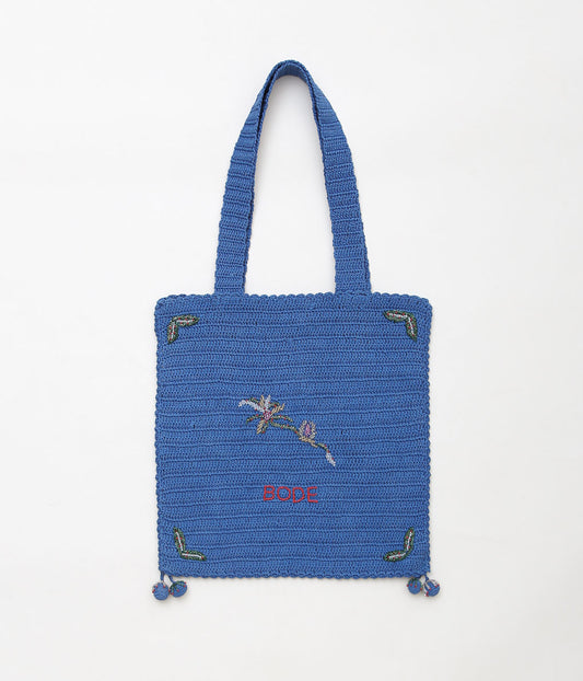 BODE ''LAUREL CROCHET TOTE'' (BLUE)