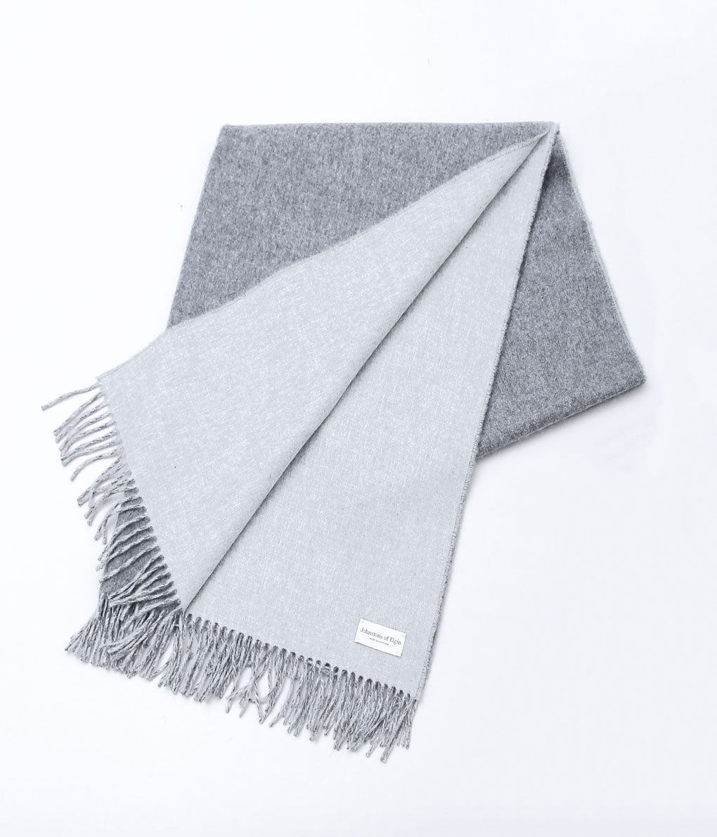 JOHNSTONS ''WOVEN CONTRAST STOLE REV'' (GREY)