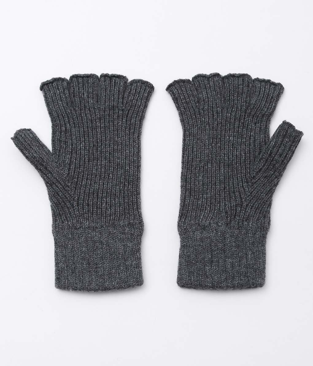 JOHNSTONS ''UNISEX KNITTED FINGERLESS GLOVES'' (MIDGREY)