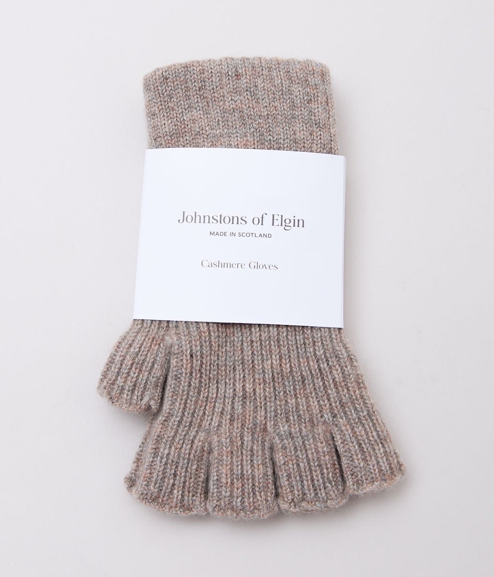 JOHNSTONS ''UNISEX KNITTED FINGERLESS GLOVES'' (ASH)