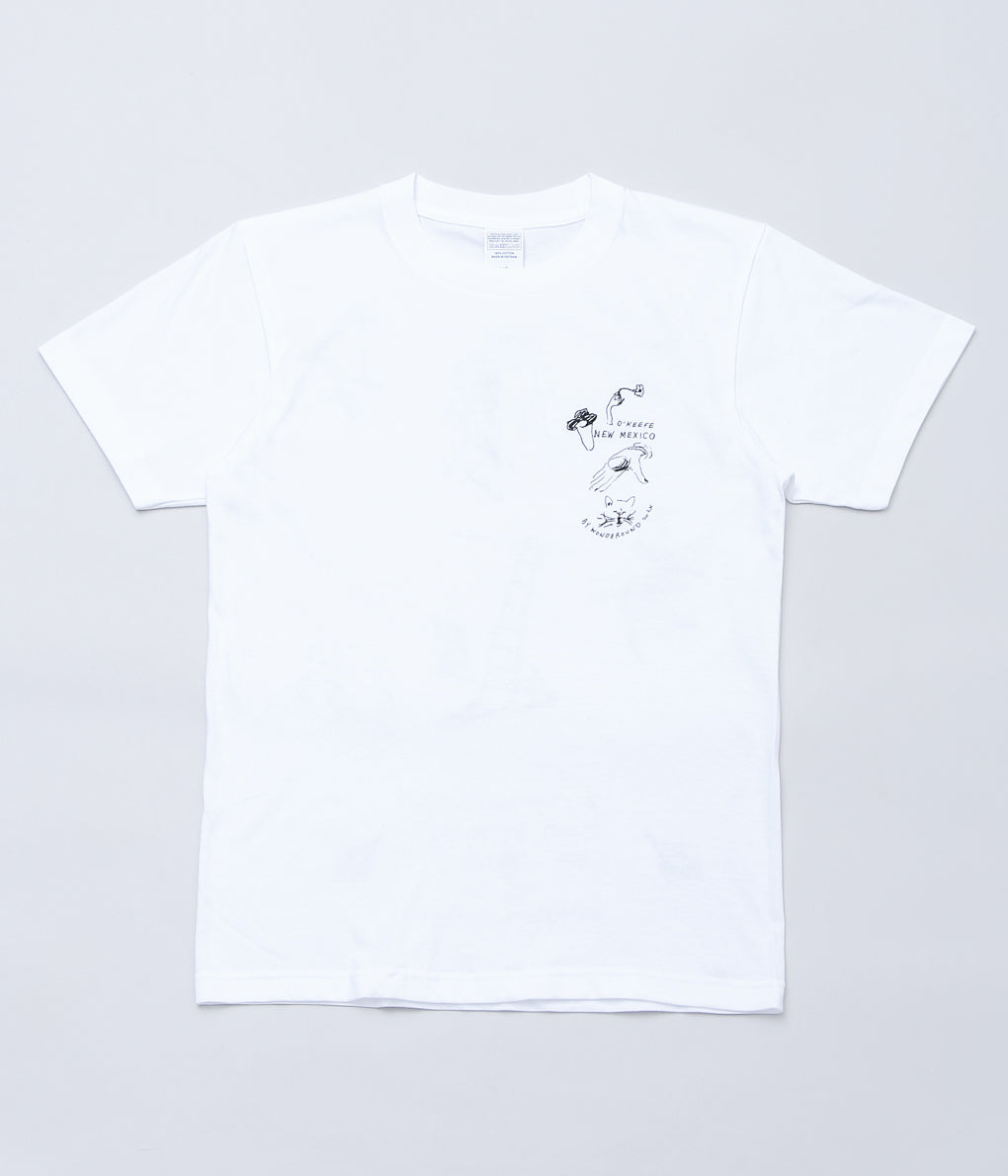 WONDEROUND ``GEORGIA O'KEEFFE DRAWING T-SHIRT'' (WHITE/COTTON)