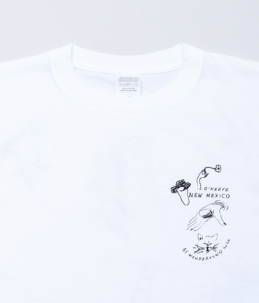 WONDEROUND ``GEORGIA O'KEEFFE DRAWING T-SHIRT'' (WHITE/COTTON)