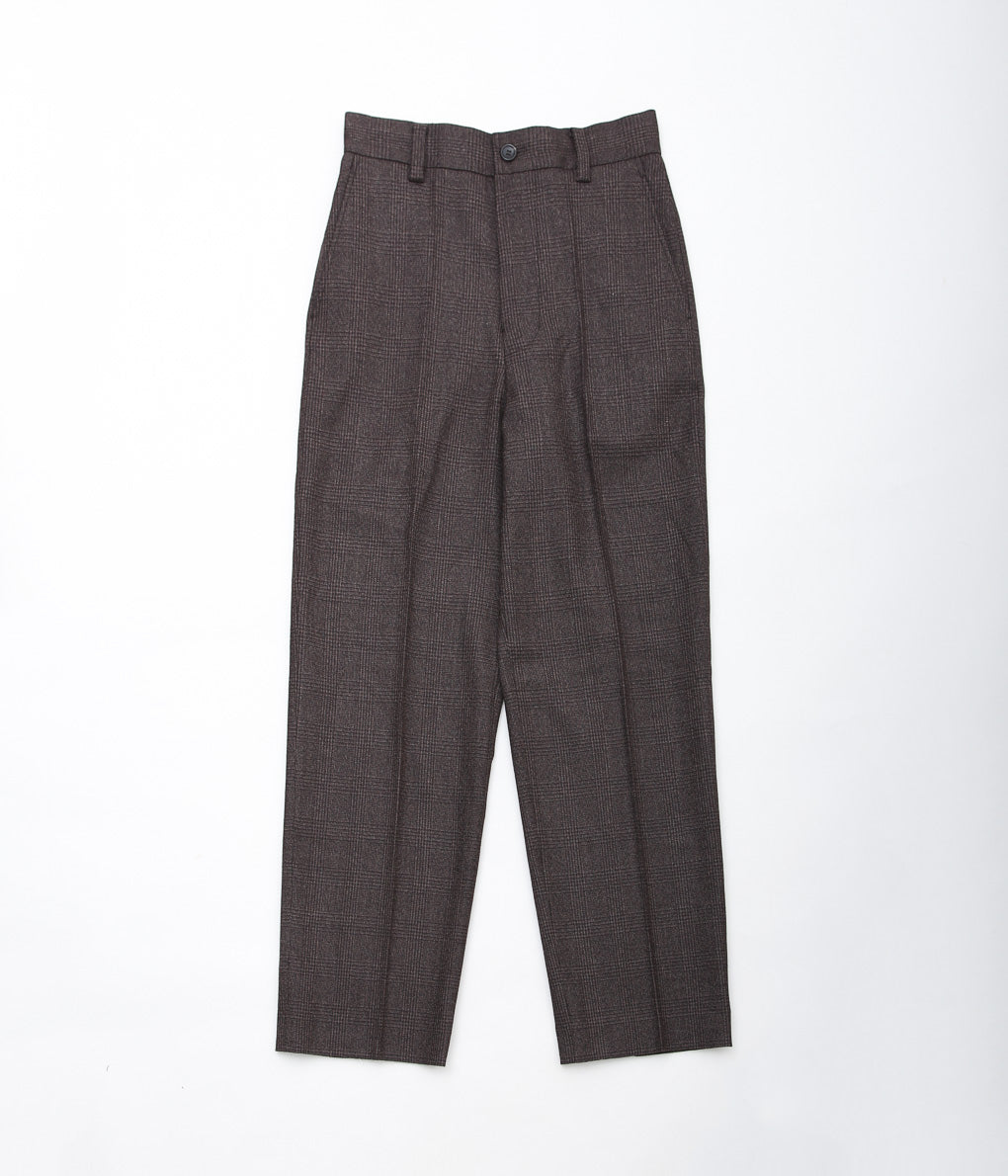 JONNLYNX ''2WAY STRETCH WOOL PANTS'' (CHECKED BROWN)