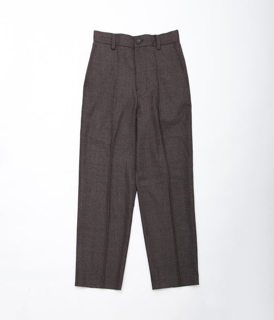 JONNLYNX ''2WAY STRETCH WOOL PANTS'' (CHECKED BROWN)