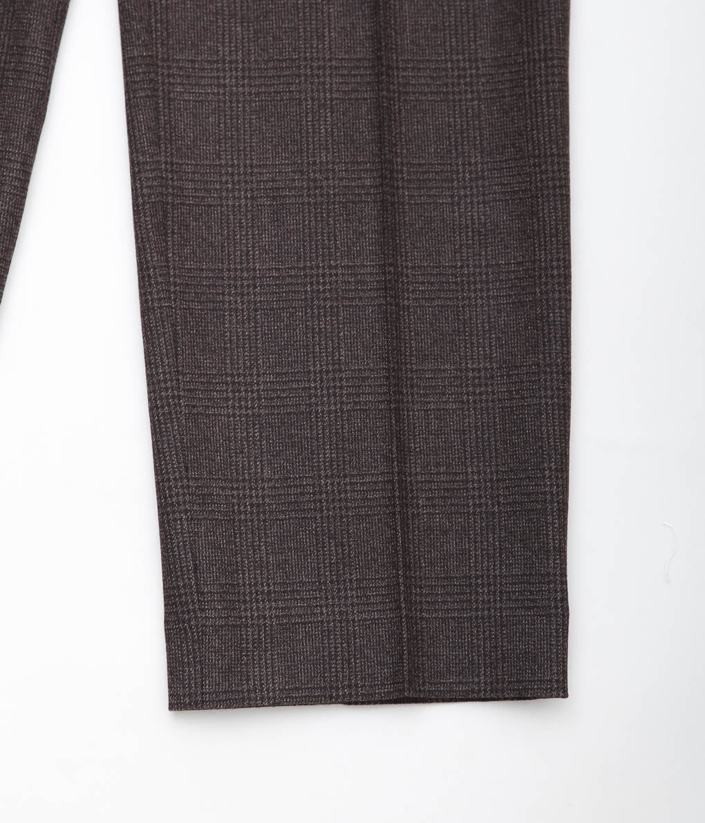 JONNLYNX ''2WAY STRETCH WOOL PANTS'' (CHECKED BROWN)